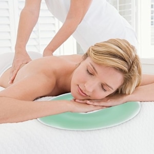 Silikon Kopfkissen Weiche Massage Gesicht Entspannen Kissen Kopfstütze, SPA Beauty Salon Hautpflege Weiches Überlagerungs Gesicht entspannen Wiegen Kissen Auflage(Hellgrün) - 2