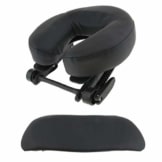 Unbekannt Gesichtskissen Kopfteil Kissen aus weichem Schaumstoff für Massageliegen, Kosmetik Tische, Behandlungsliegen, PU Kunstleder Bezug - Schwarz - 1