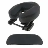 Unbekannt Gesichtskissen Kopfteil Kissen aus weichem Schaumstoff für Massageliegen, Kosmetik Tische, Behandlungsliegen, PU Kunstleder Bezug - Schwarz - 1