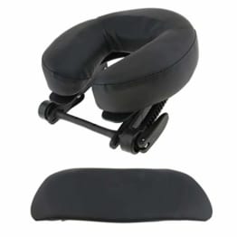 Unbekannt Gesichtskissen Kopfteil Kissen aus weichem Schaumstoff für Massageliegen, Kosmetik Tische, Behandlungsliegen, PU Kunstleder Bezug - Schwarz - 1